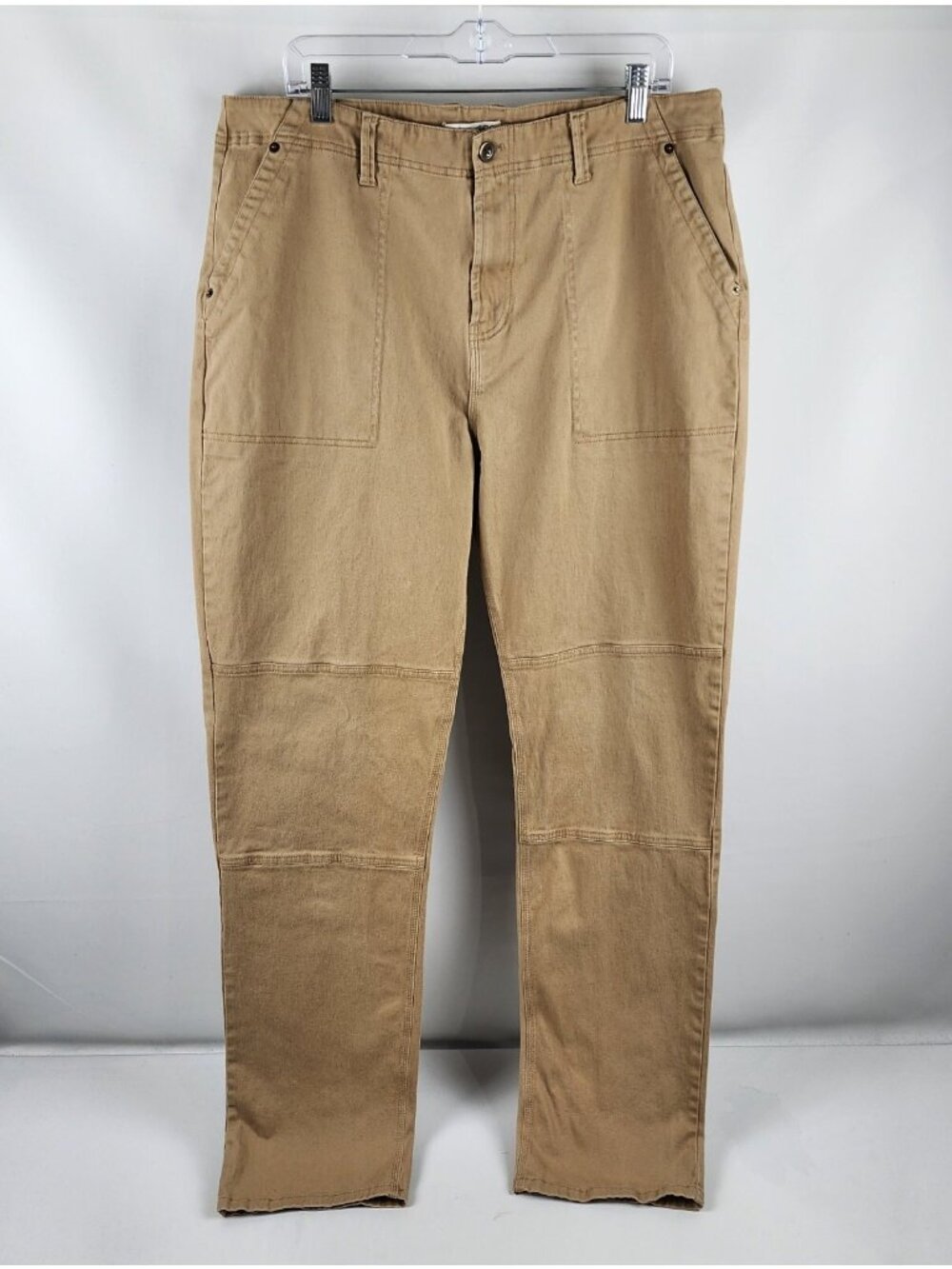 Frye & Co. Pants Mens 38x33 Tan Khaki Straight Leg Slash Pocket